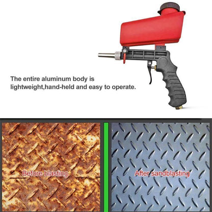 Portable Pneumatic Sandblasting Gun – Fast Rust & Paint Remover for Cars, Metal, DIY and Home Projects