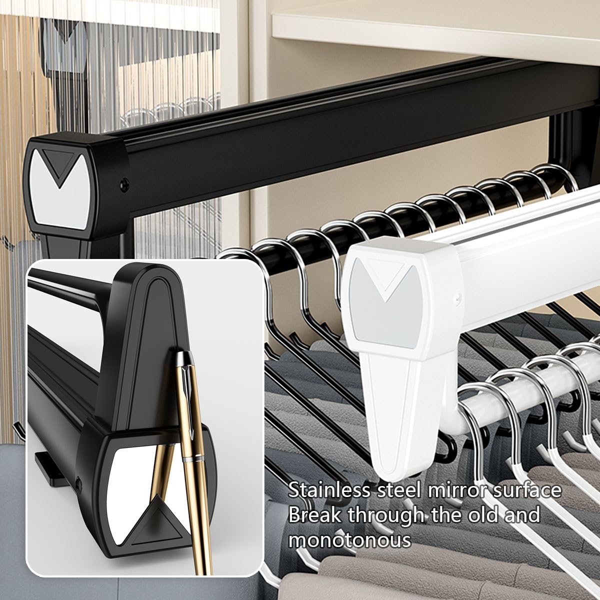 Pull-Out Closet Rail That Doubles Your Space