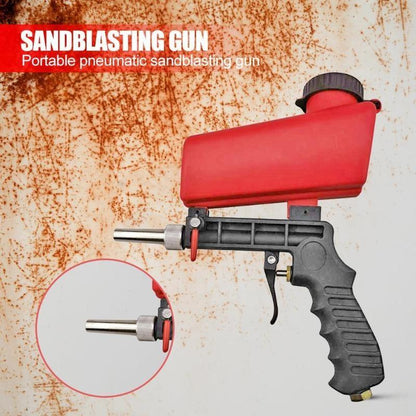 Portable Pneumatic Sandblasting Gun – Fast Rust & Paint Remover for Cars, Metal, DIY and Home Projects